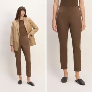 NEW! Everlane The Bi-Stretch Work Pant Cocoa Brown Side Zipper Size 4